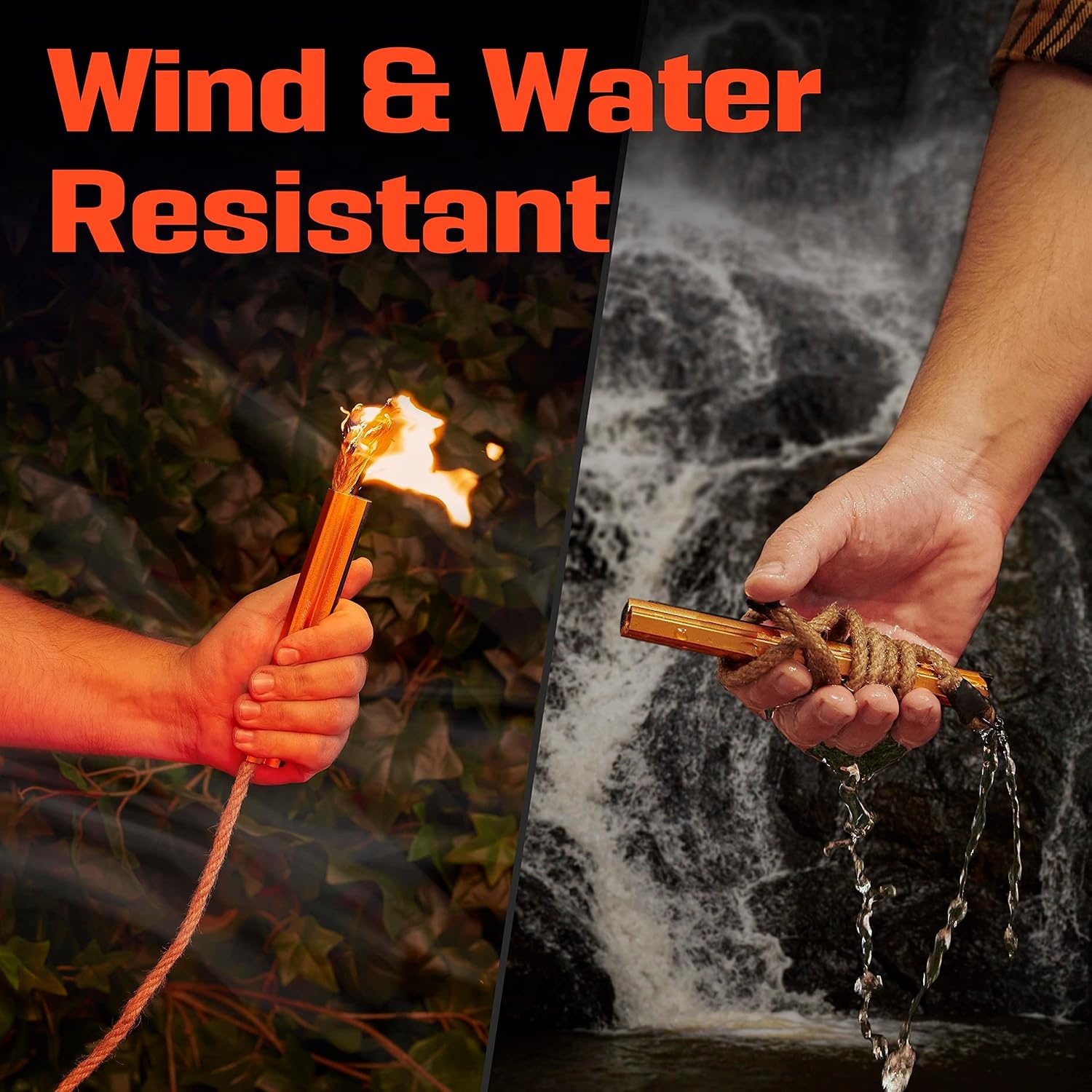 image:imageFire Starter Survival Tool AllinOne Flint and Steel Fire Starter Kit Ferro Rod Fire Starter with 36 Waterproof Tinder Wick Rope and Steel Fire Striker Patented Firestarter Prepared4X6 Inch
