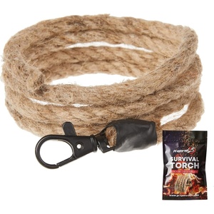 PREPARED4X Fire Starter Rope – 36” Waterproof, Wax-Infused Hemp Tinder Wick Refill – Fire Tinder for Emergency Kit, Survival Kits, Survival Tools