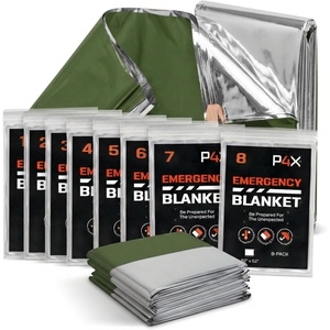 PREPARED4X Mylar Blankets 8 Pack – Waterproof Emergency Blanket – Rip and Tear Resistant Survivalist Gear – Emergency Thermal Blanket for Outdoor Survival(Green (82″x50″))